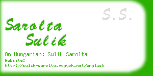 sarolta sulik business card